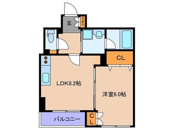 アフィット天満橋の物件間取画像